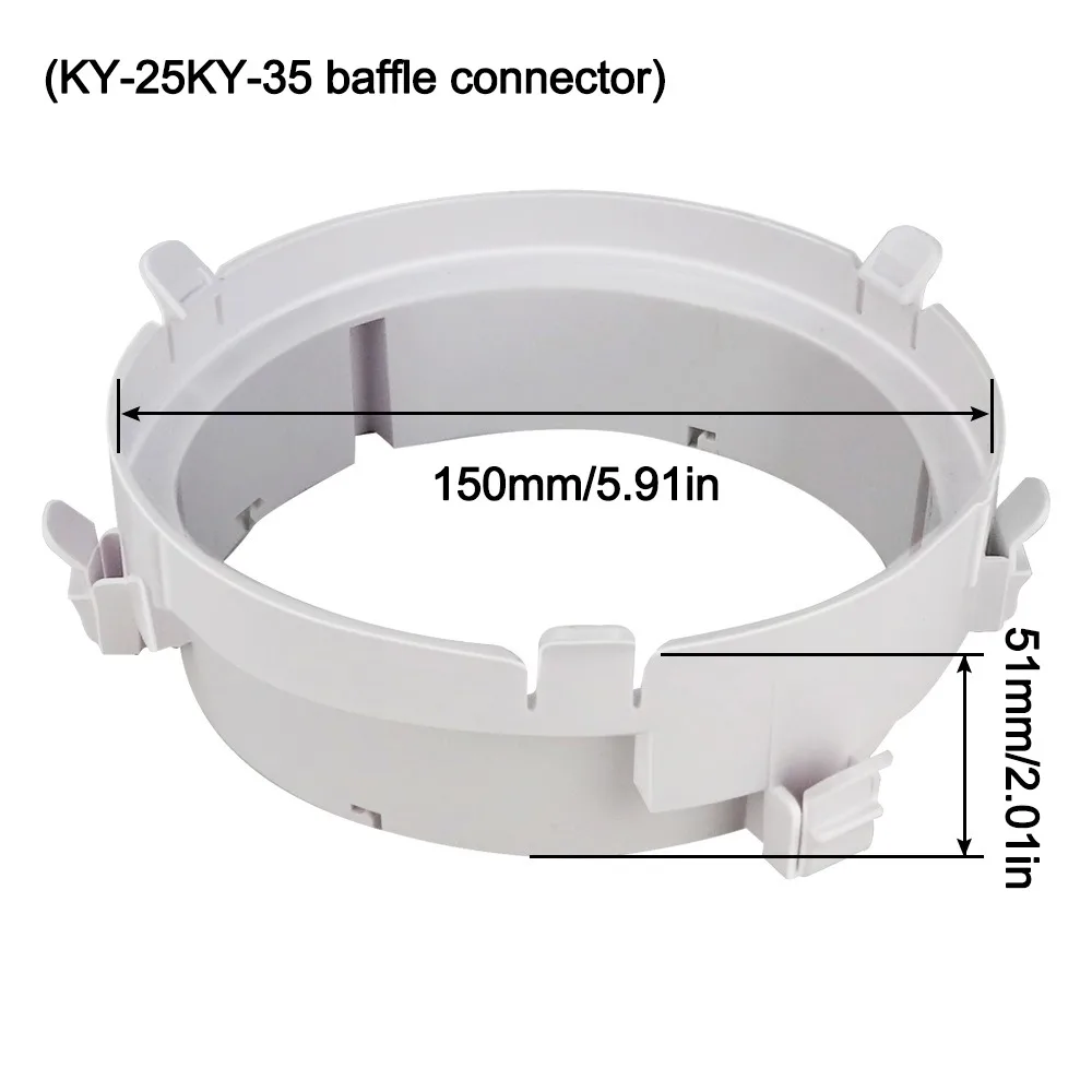 Universal Exhaust Hose Adapter for Air Conditioners - Round/Square Shaped Duct Connector
