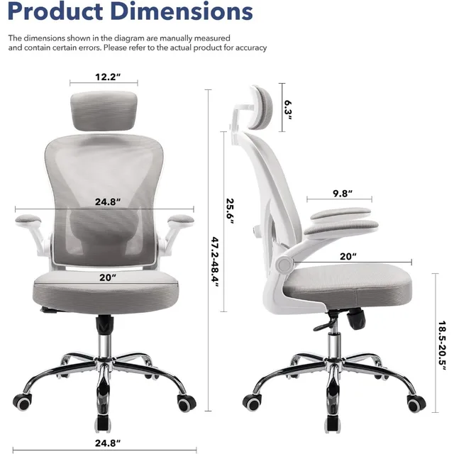 ACCHAR Ergonomic Office Desk Chair, Computer Mesh Home Task Chair, 4-Way  Adjustable Lumbar Support and Headrest (Black) - AliExpress