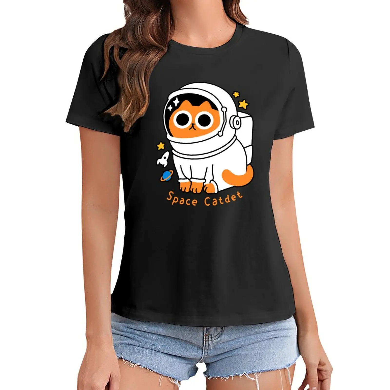 

Space Catdet T-Shirt anime clothes Female clothing Woman clothing
