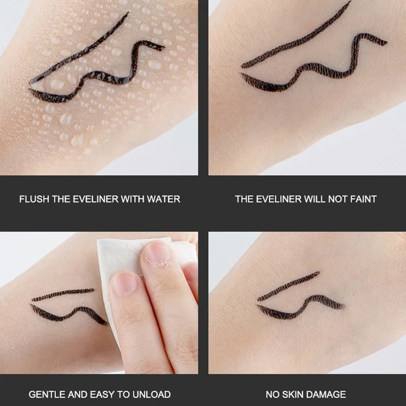 2er-Set Gel-Eyeliner Mit Faltbarem Stempel – Für Perfekte Cat-Eyes, Wasserfest & Wischfest, Ideal Für Anfänger (schwarz + Braun)