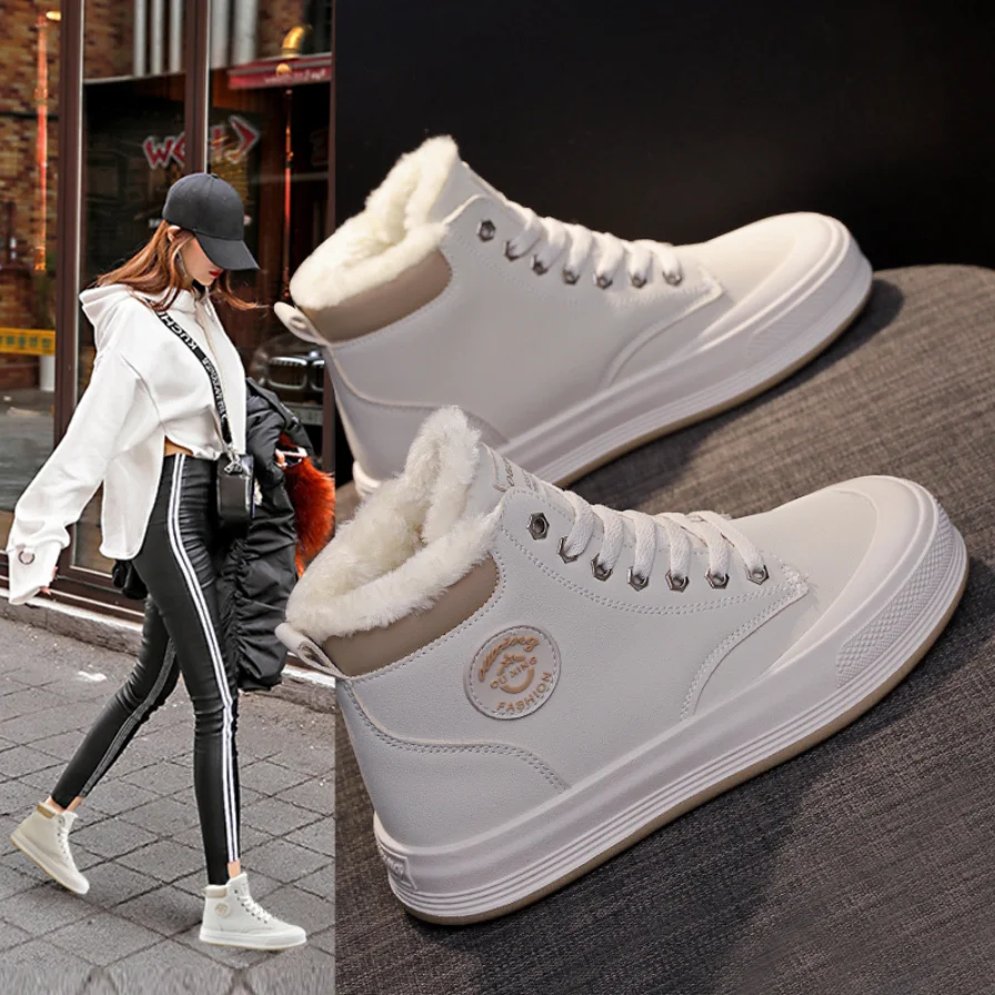 

Winter Women Warm Sneakers Platform Snow Boots 2024 Ankle Boots Female Causal Shoes Boots For Women Lace-Up Ladies Boots