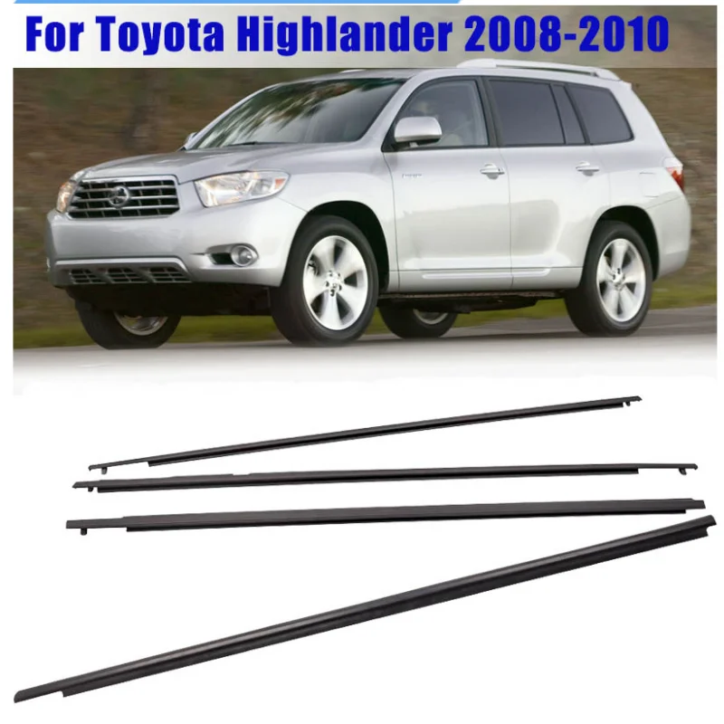 

4 шт./набор, уплотнительные ленты для стекла Toyota Highlander 2008-2010