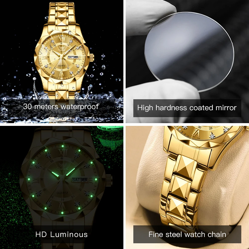 Elegant Women's Quartz Watch - Stylish Luminous Design, Waterproof with Day-Date Feature, Perfect Gift in a Beautiful Box