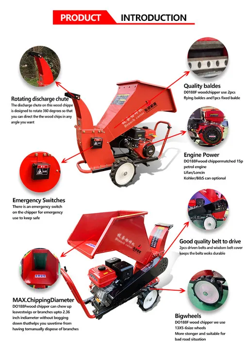 Grass Leaves Shredding Garden Electric Leaf Mulcher Shredder 3