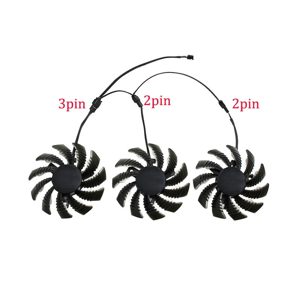 Ventilador Cooler para Gigabyte Placas Gráficas 3pin Pld08010s12h 75 mm Gtx 970 Windforce g1 R9280x Gv-r928xwf33gd Gv-r928xoc - Imagem 3