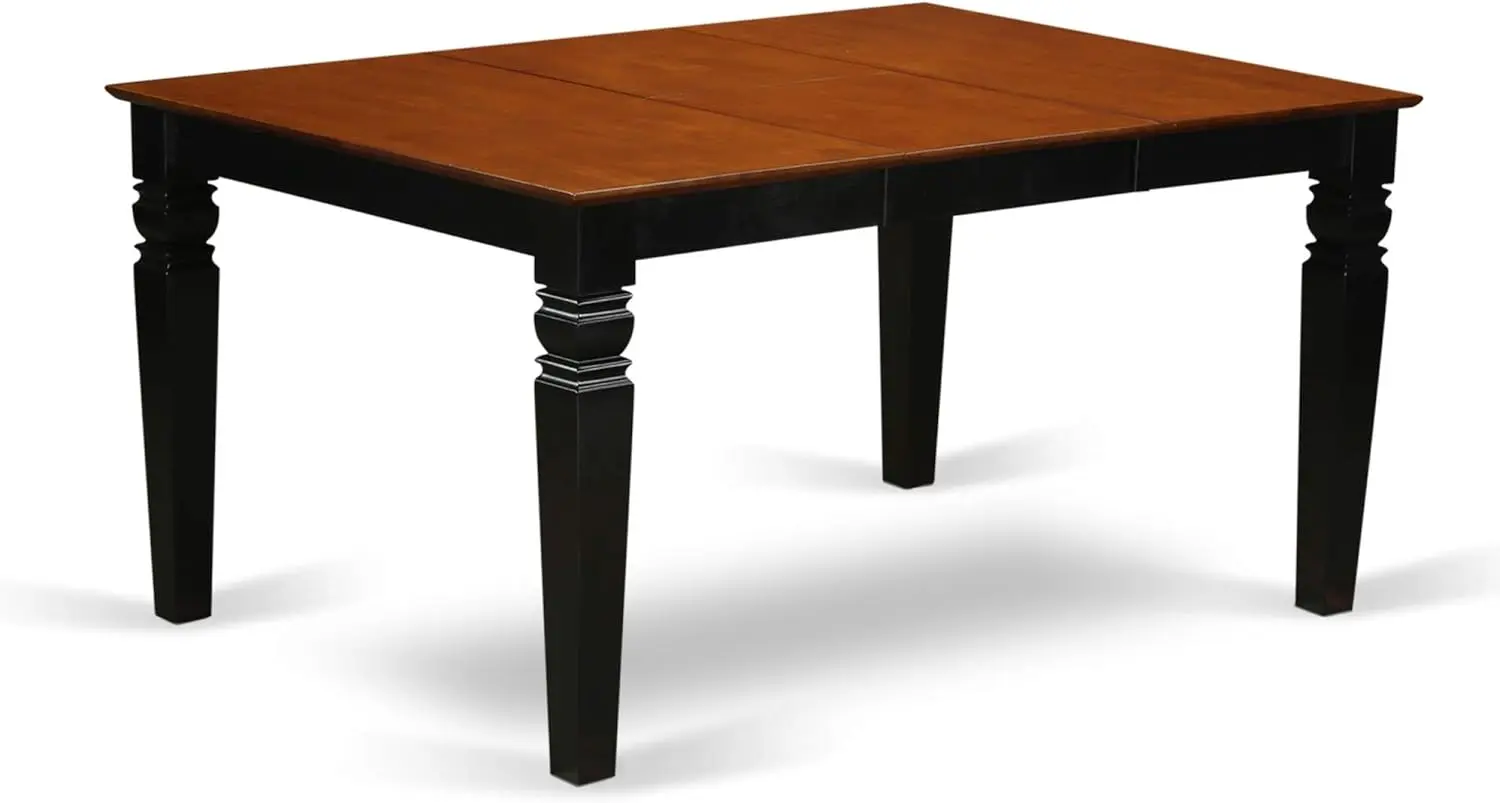 

East West Furniture Wet-BCH-TL Weston современный обеденный прямоугольный кухонный стол с листьями бабочки и стильными ножками, 42x60 дюймов
