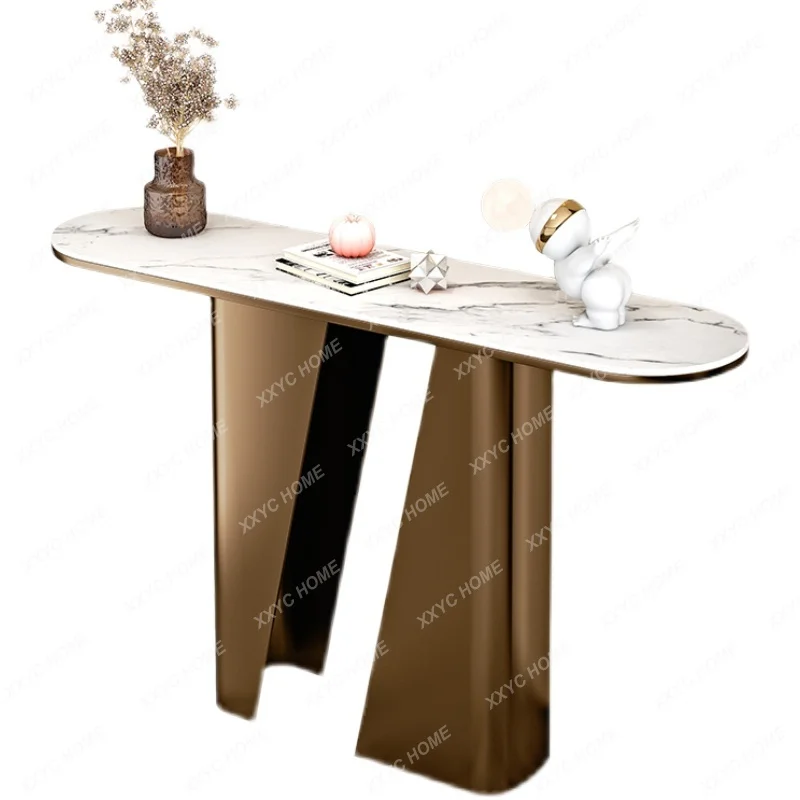 

Tables against the Wall a Long Narrow Table Modern Minimalist Home Stone Plate Ultra Narrow Partition Side View Sets Curio