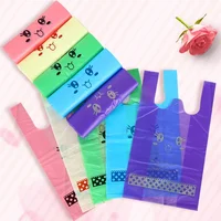 Thick Shopping Handle Plastic Bag Reusable Packaging Bag Supermarket Bandle Fruit Food Transparent Shopping Bags Vest Pouch 1
