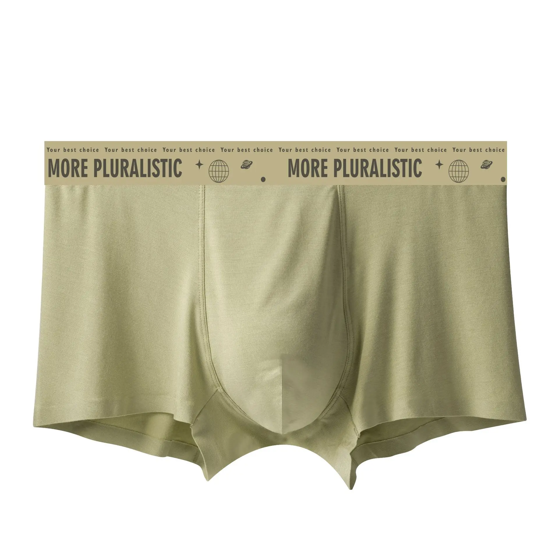 Men's underwear, modal printed flat angle pants, breathable youth underwear3PCS