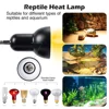 UVA+UVB Pet Reptile Lamp Clip-On Bulb Lamps Ceramic Stand E27 Reptiles Turtle Lizard Calcium Supplement Lamps Accessories EU/US 2