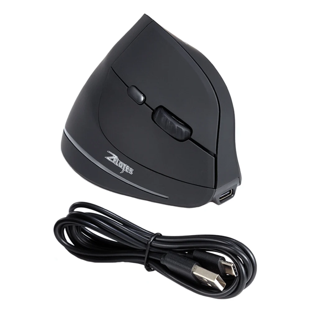 Dikey Kablosuz Fare Ergonomik Tasarım Bluetooth 5.0 2.4G 4800DPI Ayarlanabilir 7 Düğme PC MacBook Windows için Şarj Edilebilir