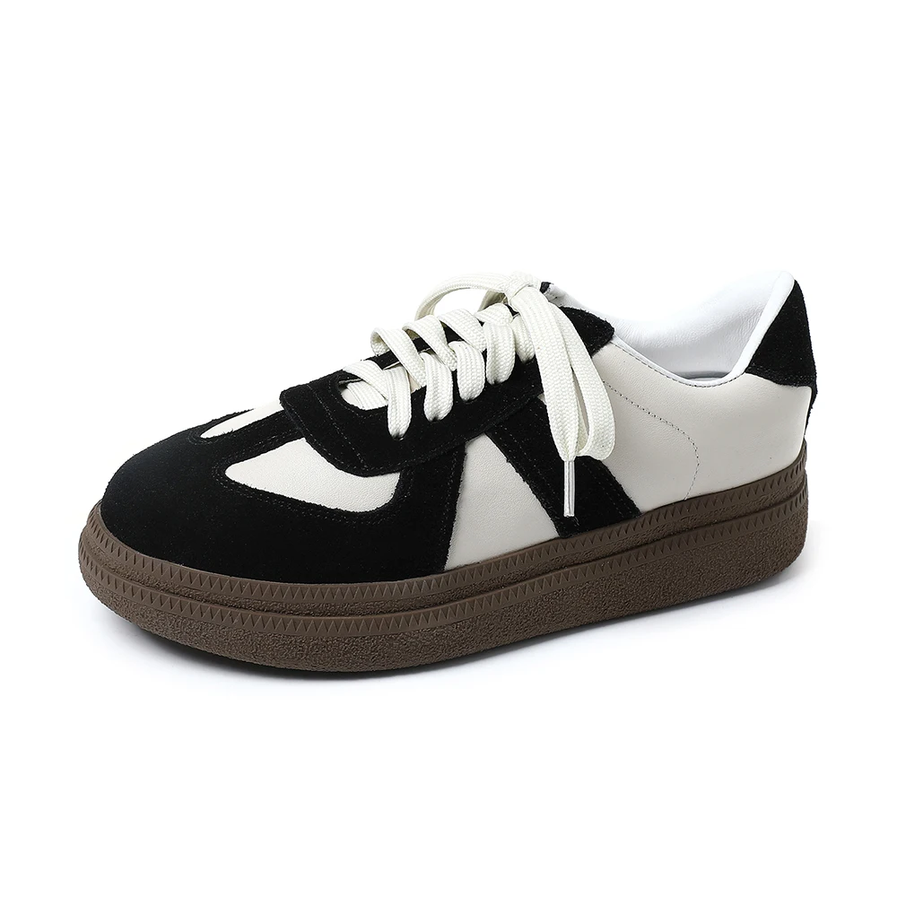 

New High Quality Spring Summer Outdooor Women Flat Shoes Cozy Breathable Sneakers Lace-up Female Casual Shoes Platform Work Shoe
