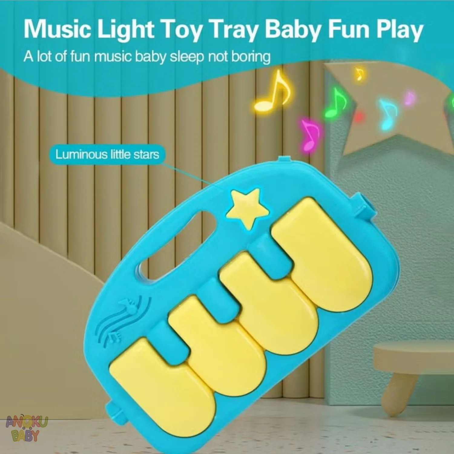 3-fach Höhenverstellbarer Baby-Schaukelstuhl mit Musik für 0-12 Monate, Multifunktionaler Neugeborenen-Babywipper – Detail 7