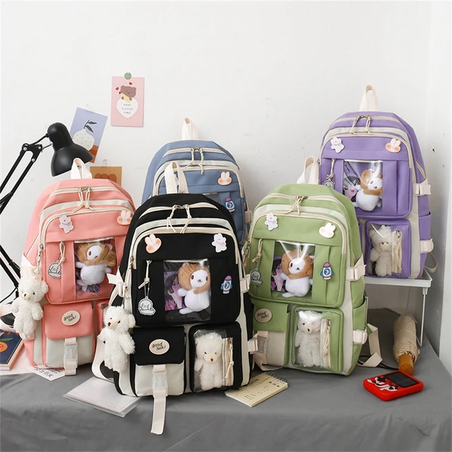 Mnory École Fille Sacs à Dos Scolaire Kawaii Ado Résistant Sac