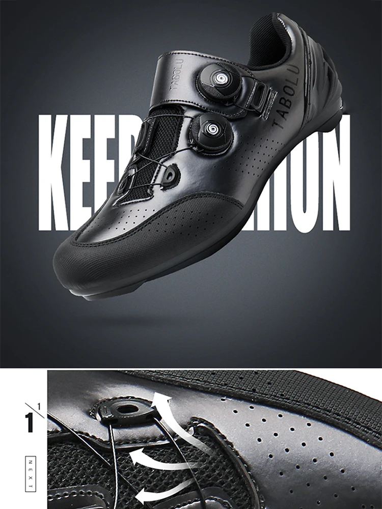 Radsportschuhe MTB Rennradschuhe für Herren und Damen Renn- und Wetterschuhe mit Selbstverriegelung SPD Rutschfeste Flats MTB oder Rennrad-Sneaker – Detail 3