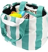 Bagelite 22'' 50L Large Beach Bag with Zipper, Extra Large Canvas Tote Bag for Women, Weekender P...