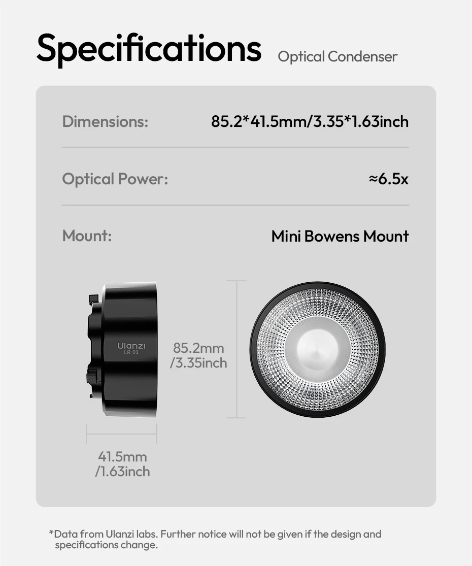 65W Cube Light COB Light 2700-6500K Mini Bowens Mount COB Video Light Support Re