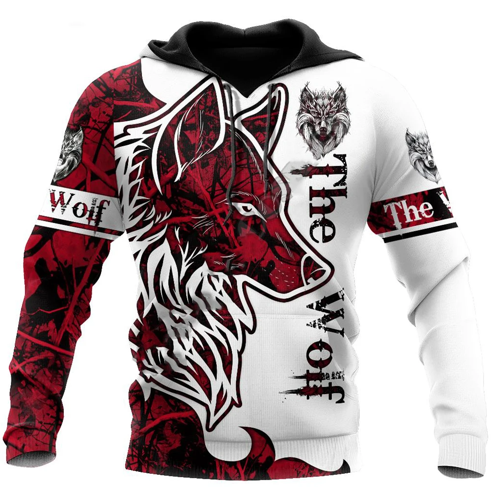 

Personality Fashion Wolf 3D Printe Hoodies Domineer Fierce Animals Hooded Sweatshirt Unisex Pullover Casual Tracksuit Oversized