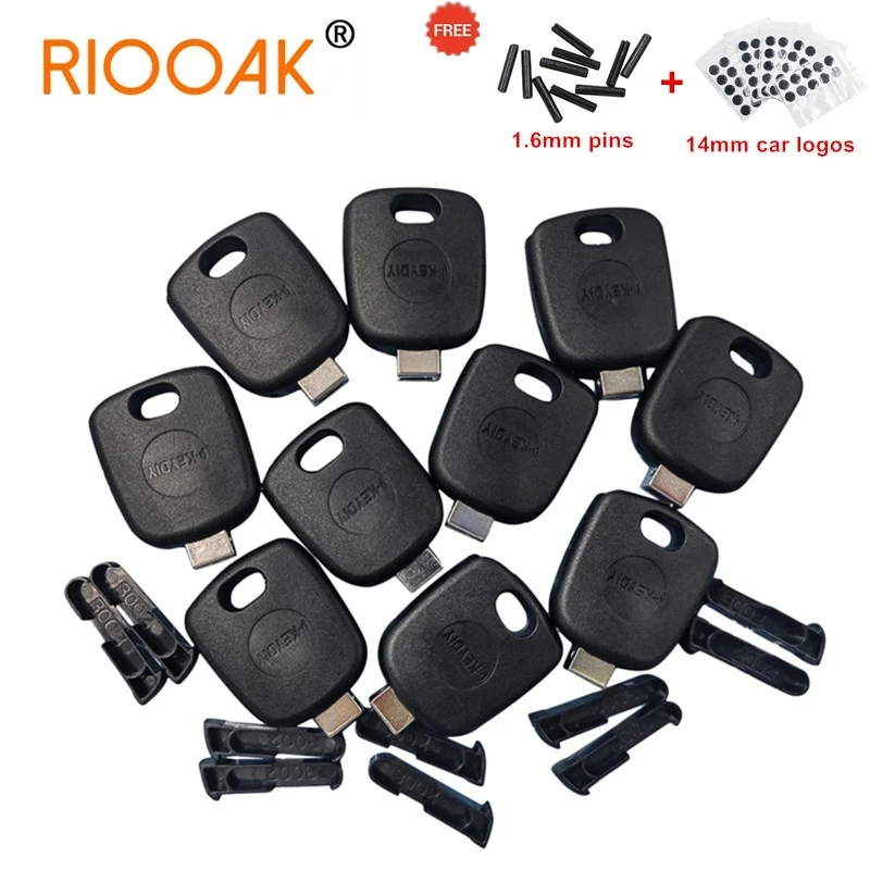 KD Universal Transponder Key Case Spare Chip Key Head KD Xhorse Blade Shell Uncut Remote Blade 5/10/20/30/50pcs key case car key shell key shell transponder chip