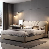 Organisateur de tête de lit de luxe minimaliste avec espace de rangement pour la chambre à coucher, table de chevet moderne, mobilier de chambre à coucher pour lit double 3
