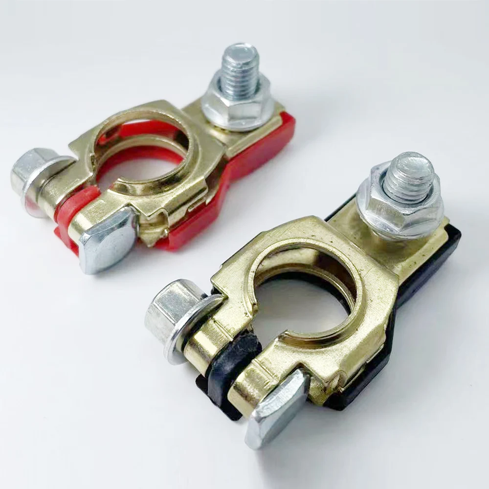2x Car Battery Terminal Clamp Connectors Positive Negative Release Disconnect Us 1391932