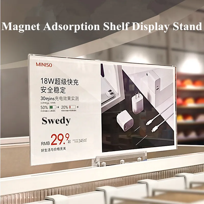 A4 210X297MM Double Side Magnetic Acrylic Poster Sign Holder Display Stand  Pop Advertising Board Poster Frame a4 210x297mm t shape acrylic sign holder display stand table menu paper service label office club business card holder board