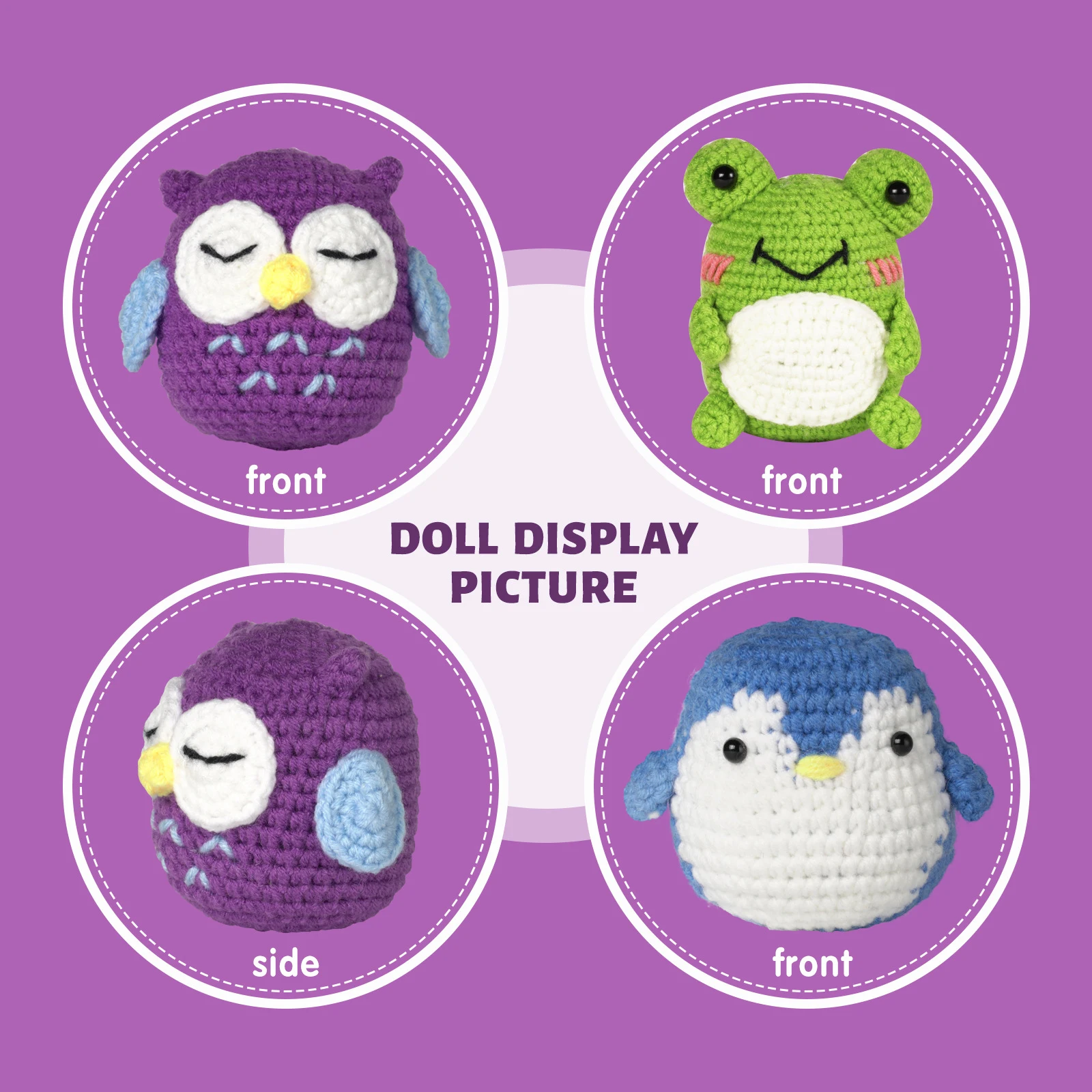 3 Pcs Complete Crochet Kit Beginner Frog Penguin Owl Crochet Starter Pack  DIY Crochet Craft Kit Kids Adult Step by Step Video - AliExpress