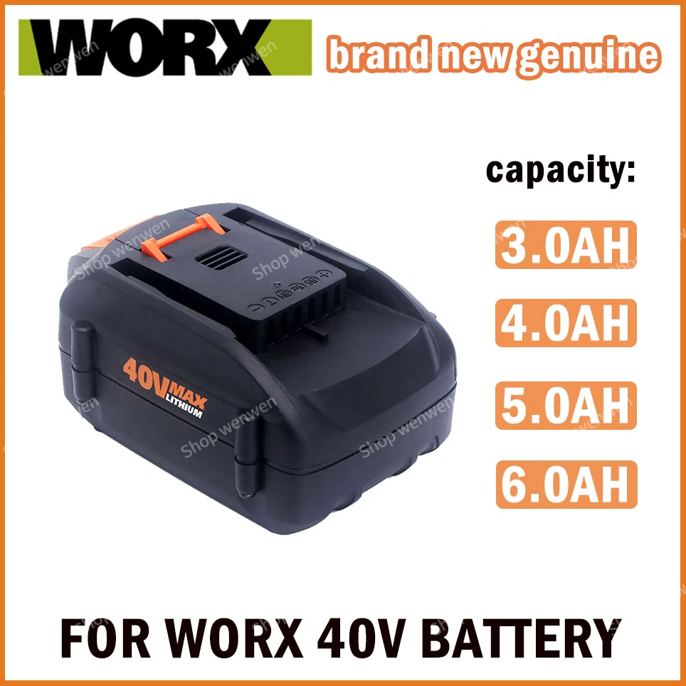 

WORX 100% new Original brand new replaceable WORX 40V 3.0AH/4.0AH/5.0AH/6.0AH lithium-ion battery tool battery WA3580