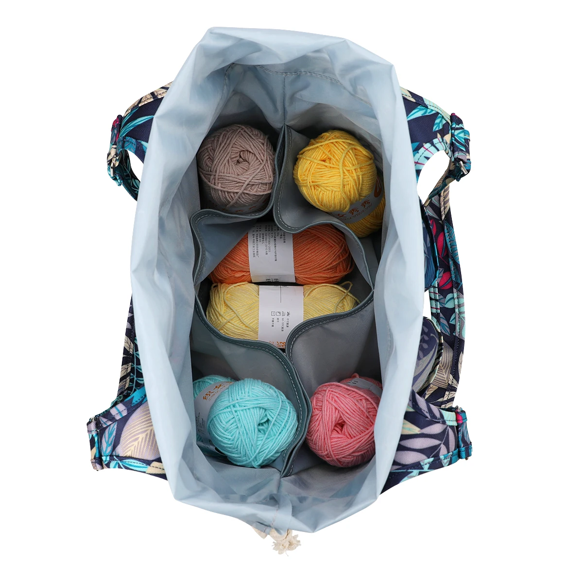 Sewing Accessories Yarn Storage Bag Yarn Storage Organizer Yarn Storage Bag Maple Leaves Knitting Tote Bag Travel Storage Thread Wool Yarn Crochet Hooks Knitting Needles