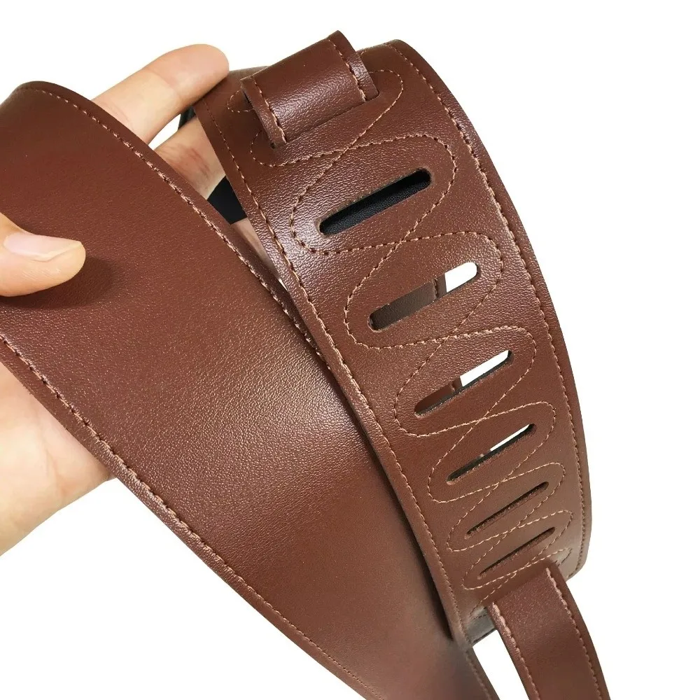 Premium Two-Tone Soft PU Leather Adjustable Guitar Strap