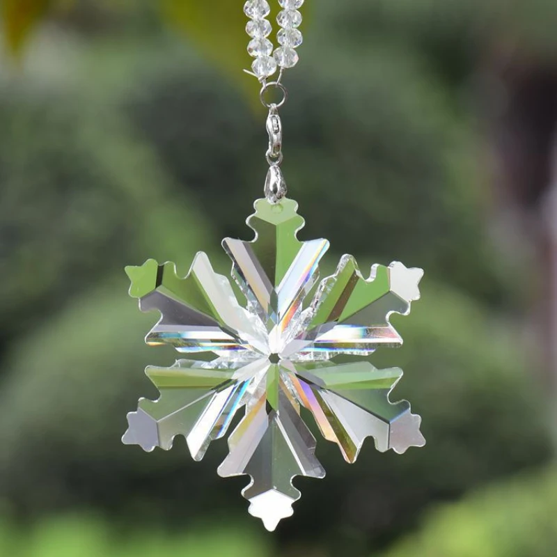 

Car pendant, crystal jewelry, large snowflake pendant, rearview mirror pendant decoration accessories