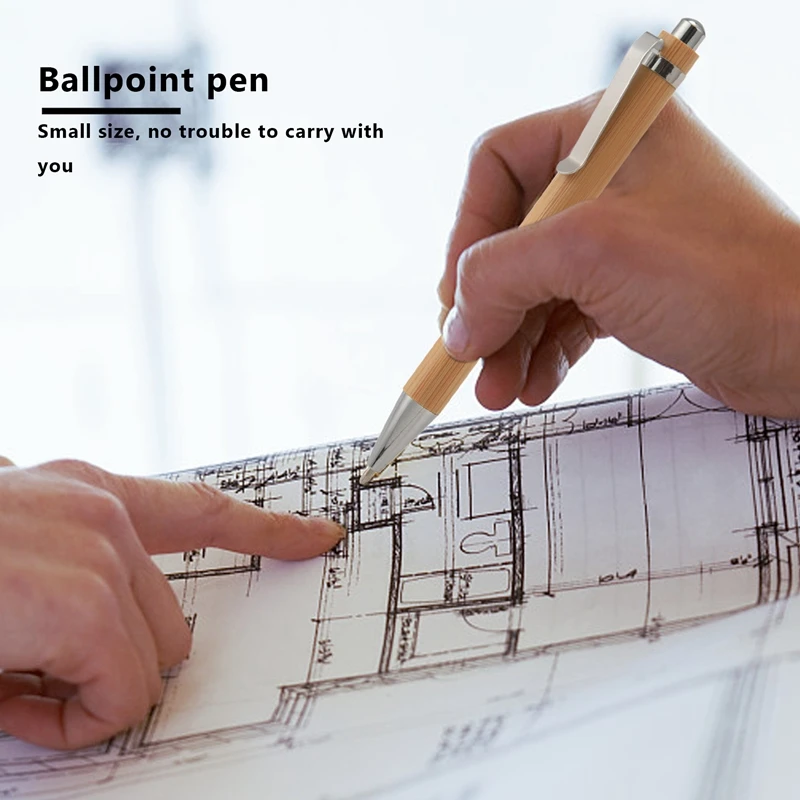100 Pcs/Lot Bamboo Ballpoint Pen Stylus Contact Pen Office & School Supplies Pens & Writing Supplies Gifts 2