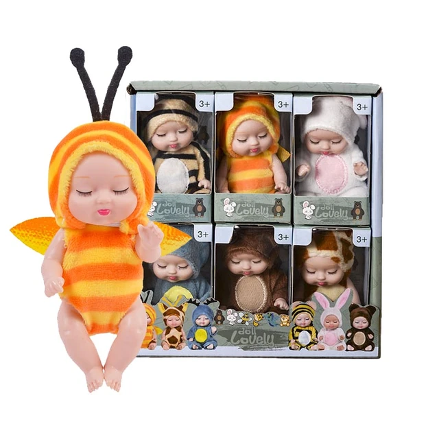 10Pcs Infants Toys 3cm Mini Plastic Baby Dolls for Baby Shower