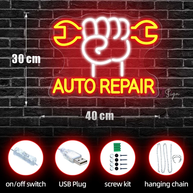 LED Neon Schild Auto reparieren - The Neon Company