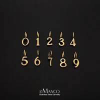 EManco – pendentifs numériques en acier inoxydable, éléments numériques de Style moderne, fabrication de colliers, Bracelets, bijoux à faire soi-même 1