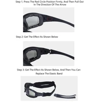 Nouvelles lunettes tactiques à 4 lentilles-lunettes de sécurité polarisées coupe-vent et anti-poussière pour les Sports de plein air (escalade, cyclisme, pêche) 6