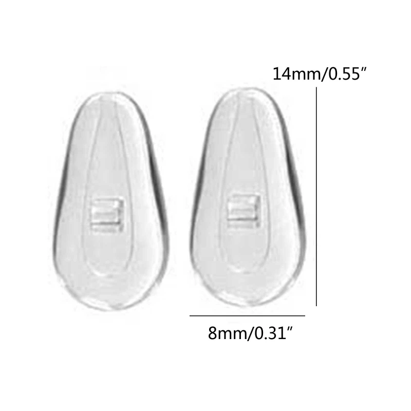 25 Pairs Air Bag Eyeglass Nose Pads Non-Slip Air Chamber Eyeglasses Nose Pads D-Shape Screw-in Soft Silicone Nose Pads images - 6