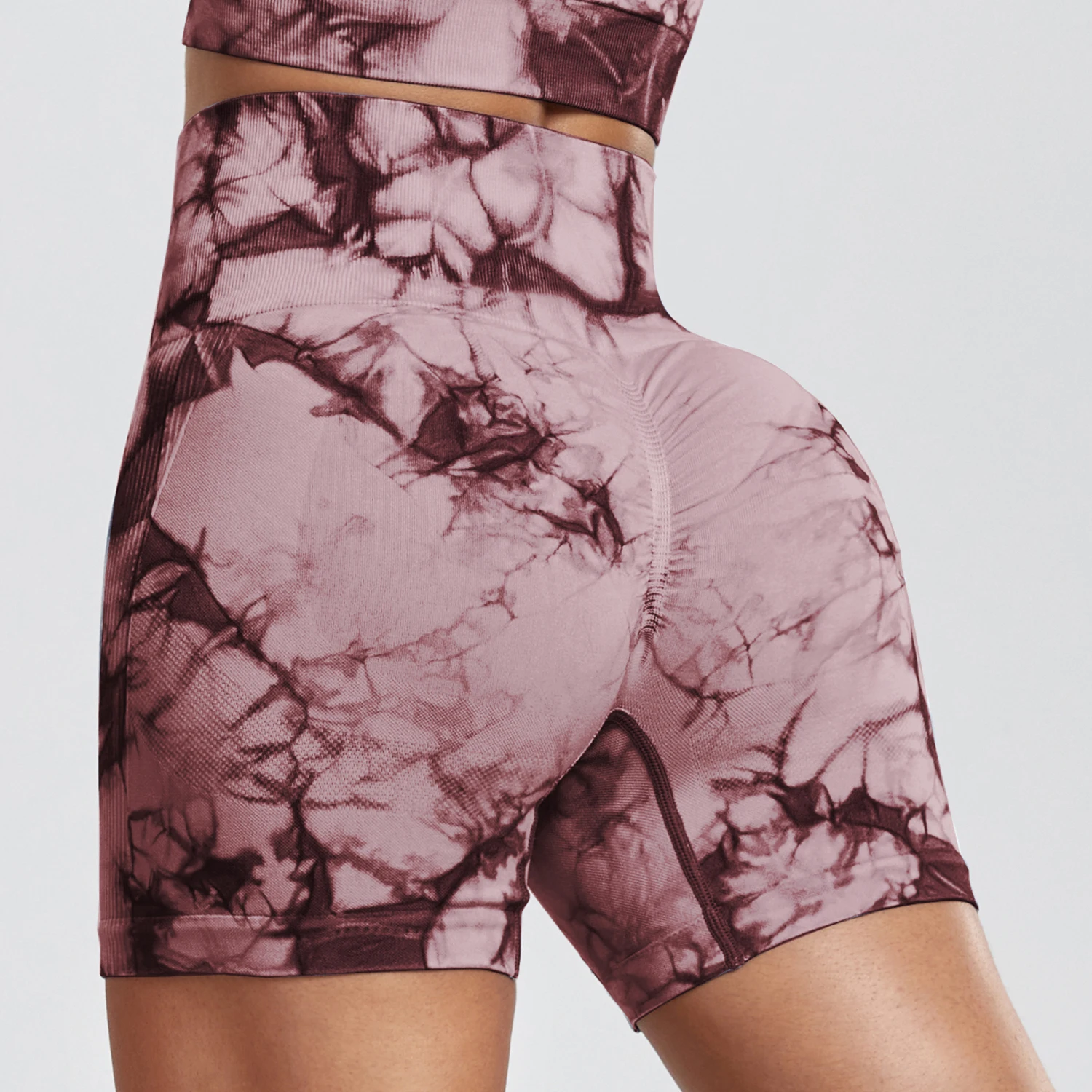 Push Up Gym Sport Shorts Women Seamless Summer Fitness Tie-Dye Cycling Shorts