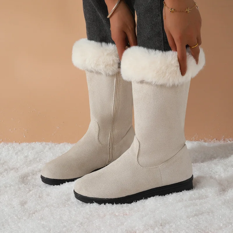 Winter sneeuwlaarzen voor dames gevoerd warm met ritssluiting_voghion.com