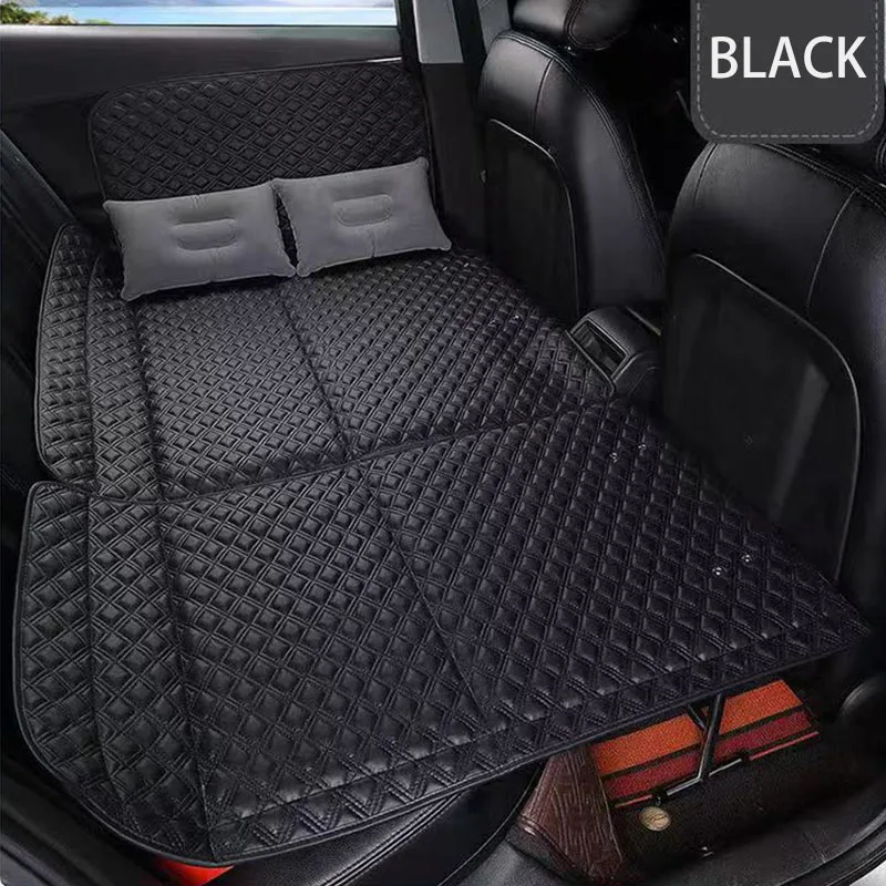 Vehicle Back Seat Sleeping Mattress With Bracket Universal Car Travel Bed Foldable Anti-collision Design Multiple Scenario Usage