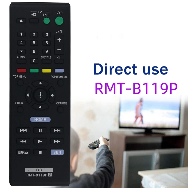 

Replacement Remote Control Suitable For Sony Blu-Ray Player Remote Control RMT-B119P BDP-S390 BDP-S190 S490