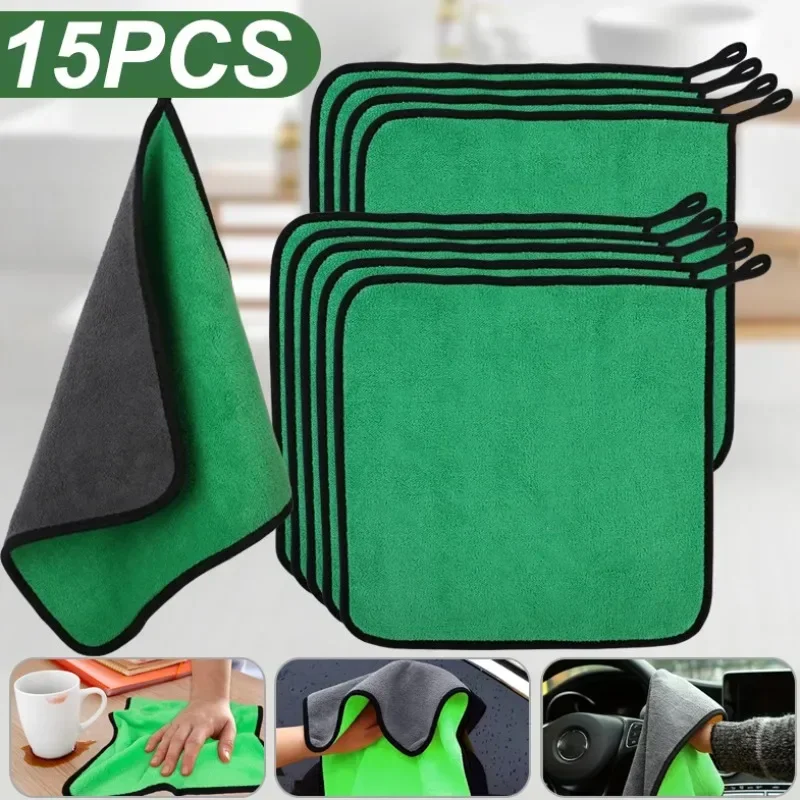 Microfibre Cleaning Cloth Microfiber Dish Car Towel Glass 30x30cm Bluk