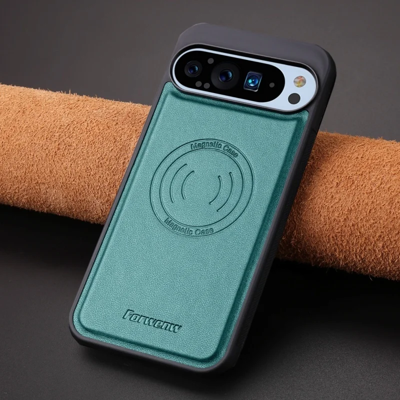 Luxury PU Leather Magnetic Phone Case with Wireless Charging Capability