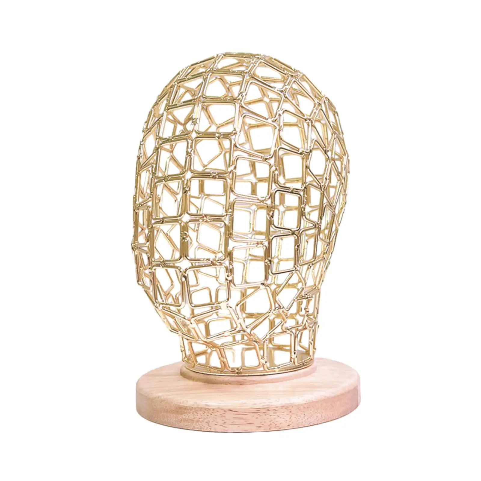 아이언 마네킹 헤드 헤드 디스플레이 살롱 디스플레이 안경 헤어 쥬얼리 용 나무 베이스 소품 디스플레이로 속이 빈 헤드