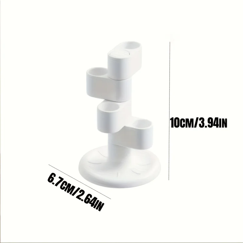 A White Desktop Pencil and Pen Storage Rack That Can Rotate 360 Degrees,can Hold 4 Pens,Office Desktop Organization and Storage