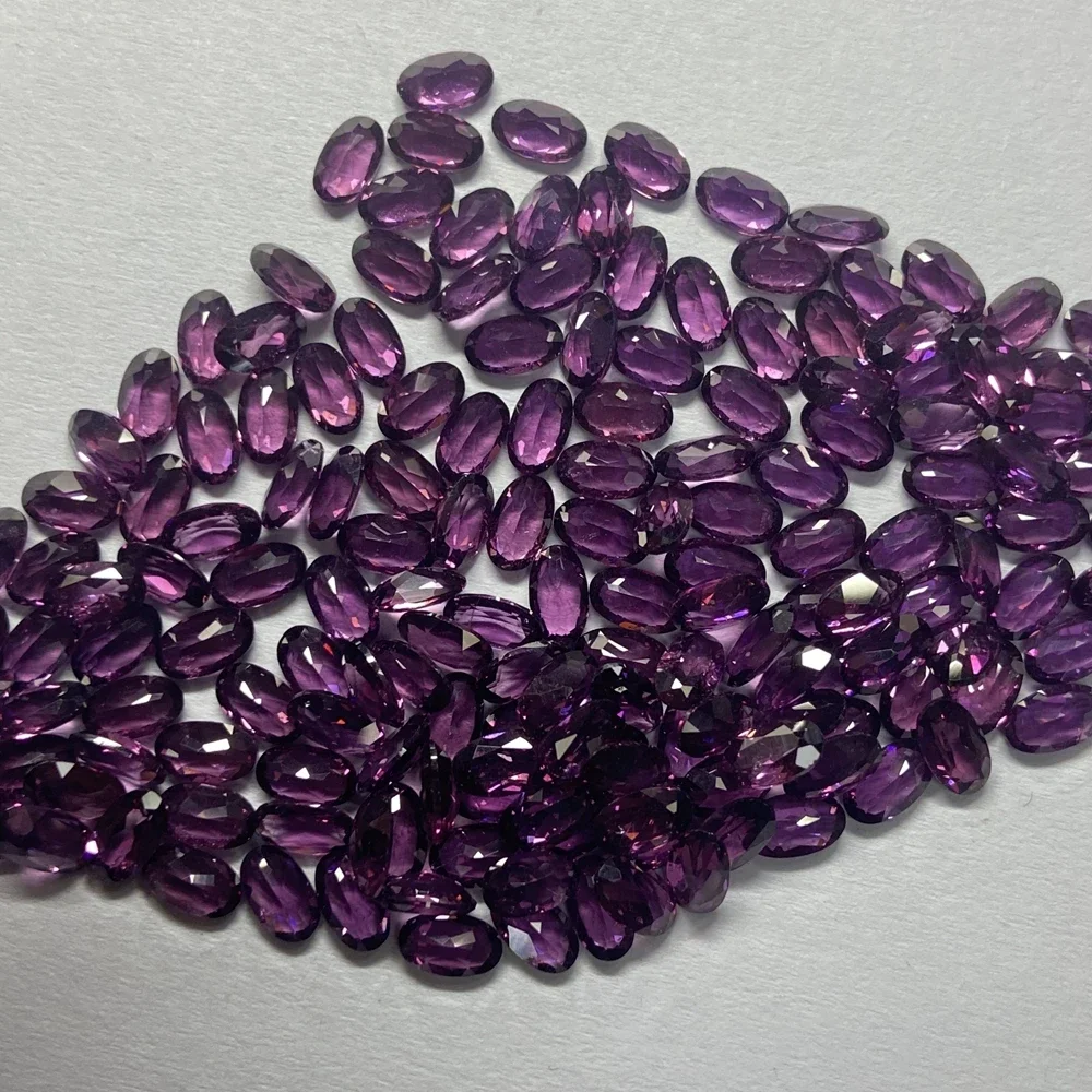 Meisidian Oval Cut 3x5mm Natural Gemstone A Quality Original Brazil Purple Garnet Gemstone On Sale