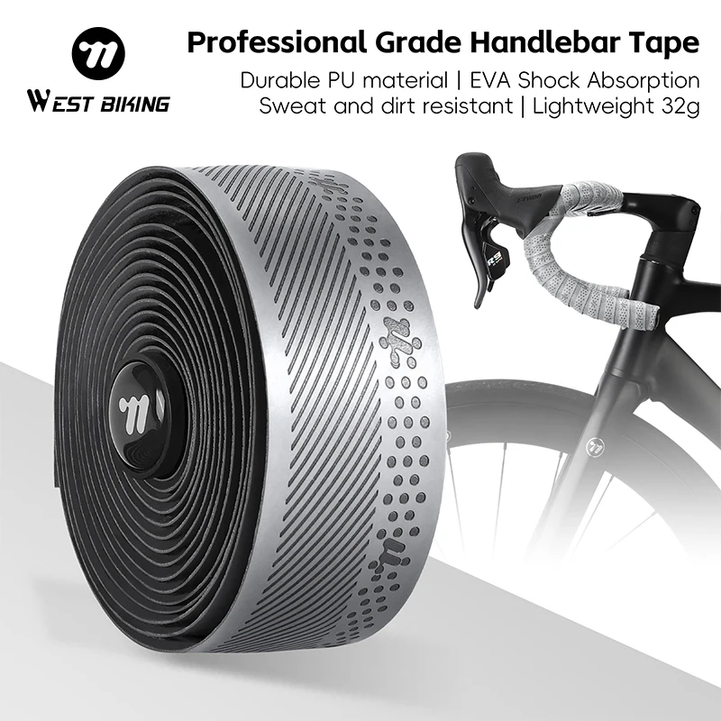 Bike Handlebar Tape Non-Slip PU EVA Antifouling Tapes Plugs Bicycle Accessories