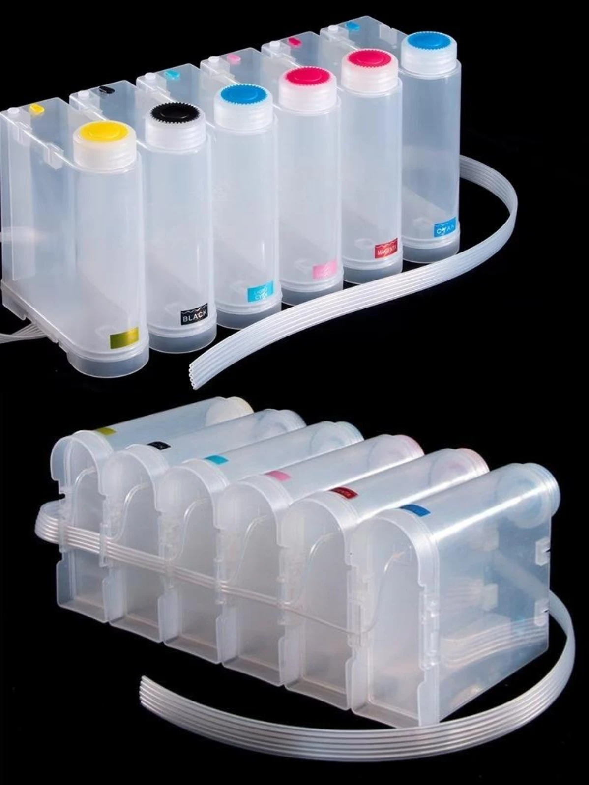 500ml 유니버셜 6색 CISS 키트(액세서리 포함) 잉크젯 카트리지용 (엡손, 브라더, HP, 삼성, 렉스마크 호환)