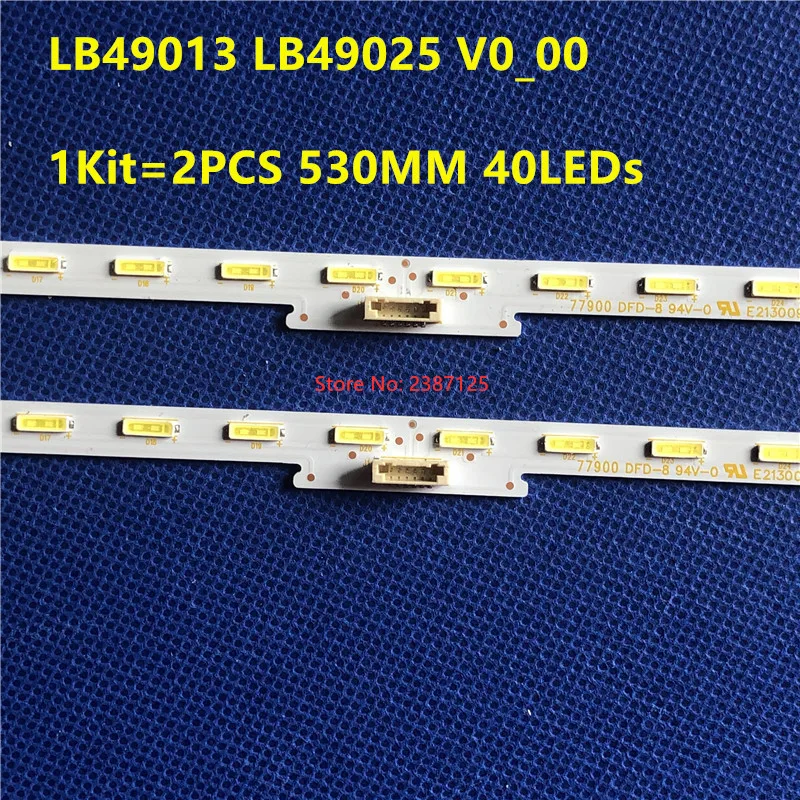 KD-49X7500F KD-49X8000E KD-49XF7003 KD-49XE7002 KD-49XE7093 LED 스트립, LB49013 LB49025 V0 4-690-561 KD-49X705F, 40LED,