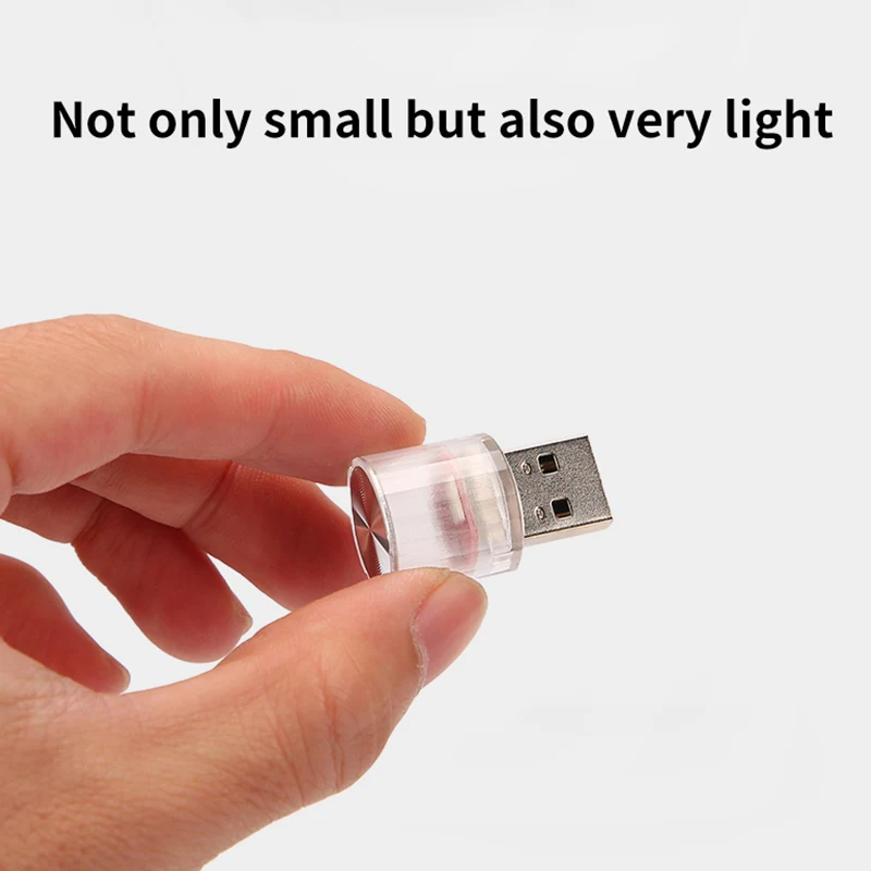 Mini USB LED Portable Ambient Light for Car Interior Decoration